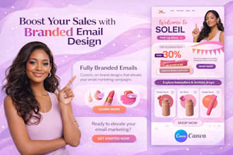 design canva skincare newsletter editable spa email template beauty newsletter