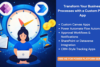 build custom power apps and power automate workflows