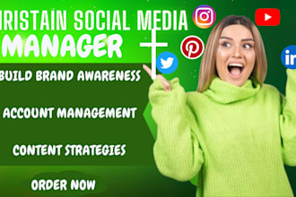 be christain social media manager, content creator instagram, virtual assistant