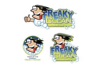 design clean express car wash mascot logo