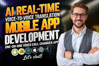 build ai real time voice to voice translation one on one video call changer app
