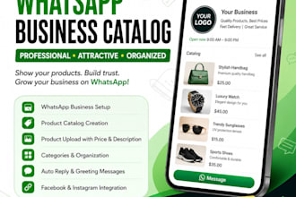create whatsapp business product catalog and shopping setup