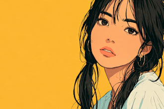 draw your portrait in anime or manga style