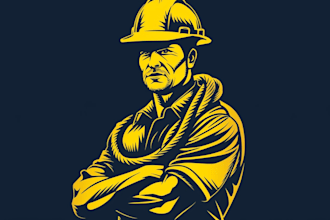 design construction, roofing, handyman or plumbing logo