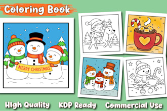 design kids and cozy coloring book pages for amazon KDP