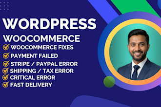 fix woocommerce checkout, payment, or cart issues fast