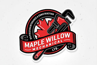 create a vintage premium hvac logo design for your business