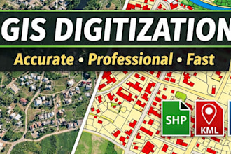 do professional gis feature digitization from maps, images or satellite data