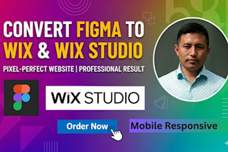 convert figma to wix or wix studio pixel perfect website