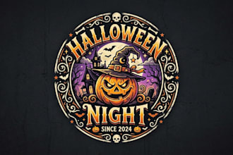 design a spooky and creative halloween logo