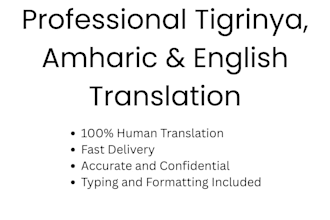 translate tigrinya amharic and english documents