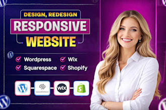 create develop web design wordpress squarespace shopify wix website with SEO