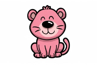 draw cute cartoon animal character