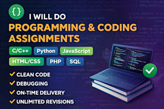 do coding assignments in c python javascript sql