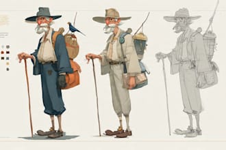 draw 2d character design