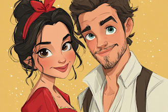 draw disney cartoon portrait