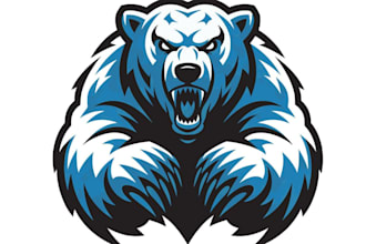 design awesome grumpy bear logo