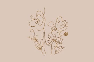 design minimal feminine botanical boho rustic logo