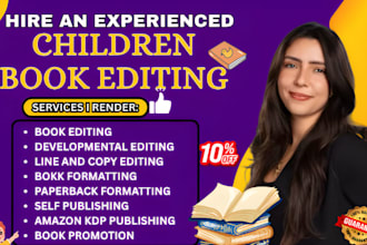 edit, write children story, children book editor proofread kids story book