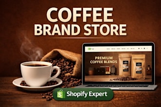 create a premium shopify coffee store with winning products