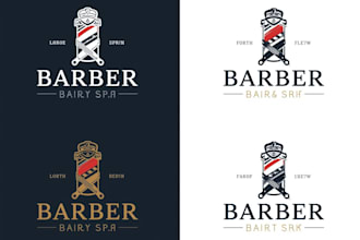 design custom barber, barbershop, spa and beauty salon logo