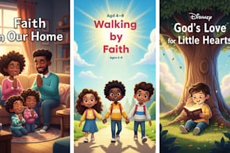 christian children story illustration children kids book illustration bible art