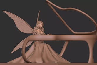 sculpt3d human figure play piano,fan art stl,realism sculpture,mannequin,anatomy