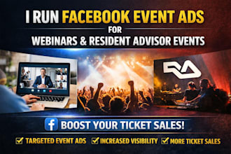 run facebook event ads for resident advisor events to boost ticket sales