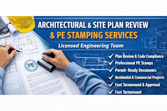 licensed architectural drawing review, site plan pe stamp for arizona al ky