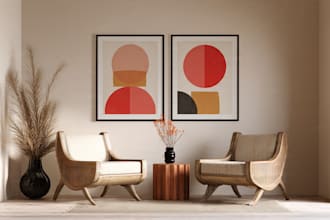 design elegant digital printable modern wall art for you