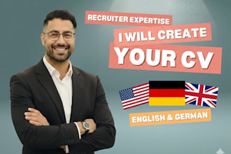 write your german or english cv resume lebenslauf