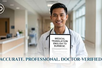 provide expert english to burmese medical translation