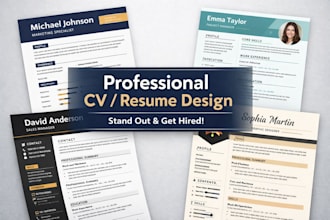 create a best CV or resume for your office,business or others