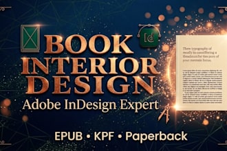 design book interior layout in adobe indesign for print