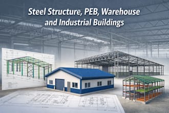 design steel structure, peb, warehouse and industrial buildings