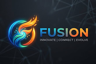 design a modern and unique fusion logo for your brand