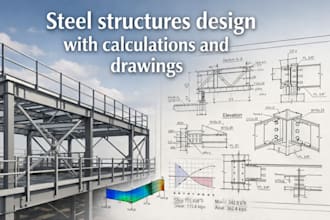 design and detail steel structures with calculations and drawings