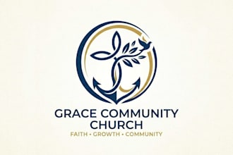 design a beautiful and inspiring church logo for your organization
