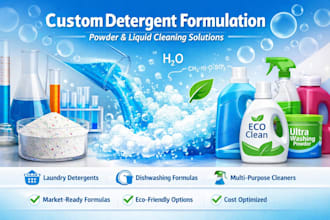 formulate laundry and cleaning detergent, powder or liquid product formulation