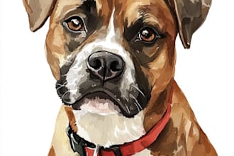draw awesome pet memorial portrait