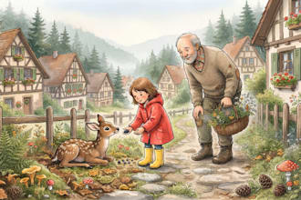 buchillustration, kinderbuchillustration in aquarell kindergeschichte aquarell