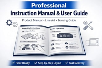 design product instruction manual user guide with illustrations