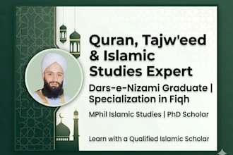 teach quran, arabic and islamic studies