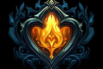 design a professional fantasy rpg game logo