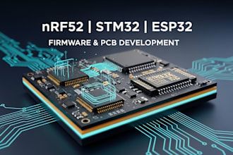 develop nrf52, stm32, esp32 firmware and pcb design