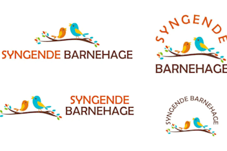 illustrate the children and babycare logo