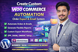 create custom woocommerce automation, order export, and email system