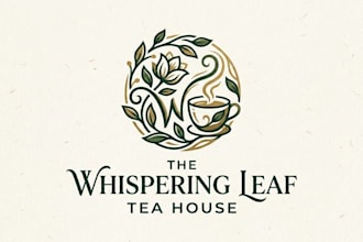 design a cozy and unique tea house logo for your brand