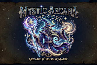 design a unique and magical wizard logo for your brand
