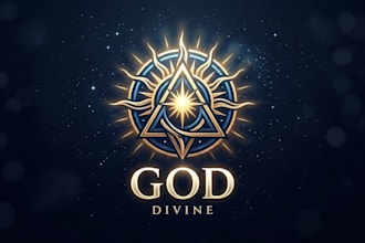 design a divine and inspiring god logo for your brand